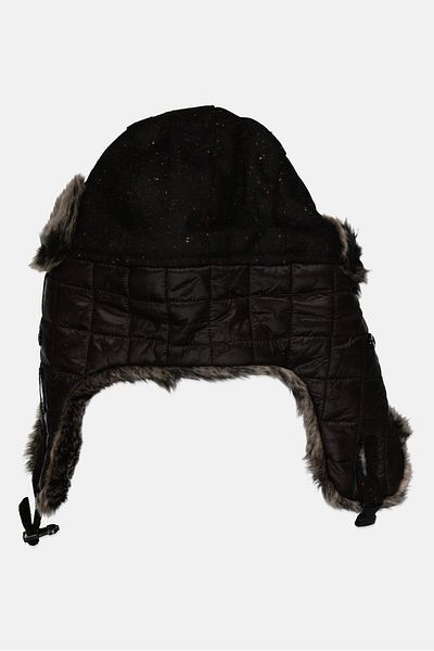 Body Glove Women Quilted Fuax Fur Hat, Black