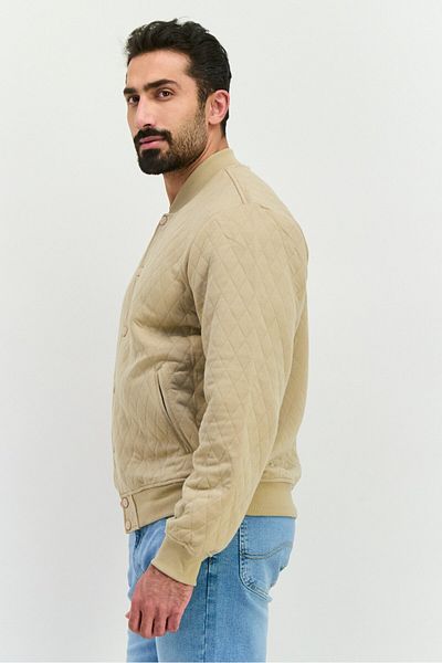 Sovereign Code Men Quilted Bomber Jacket, Khaki