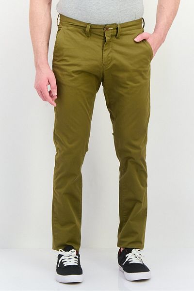 Gant Men Slim Fit Solid Chino Pants, Olive