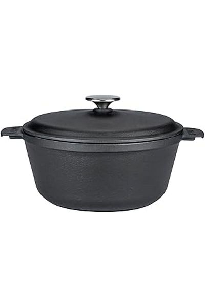 Mustore Lava Cast Round Pot Diameter 26 Eco Black Lvecoytc26K7