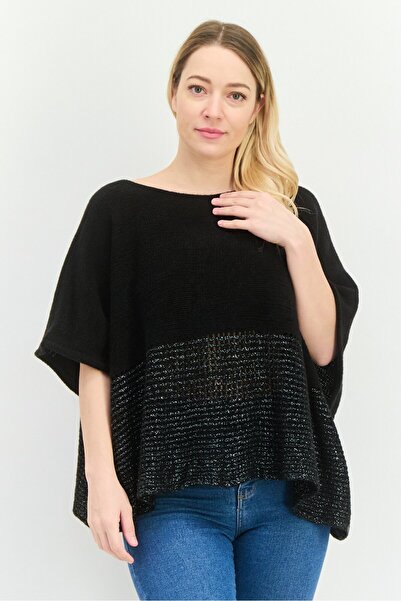 Halston Women Textured Poncho, Textured