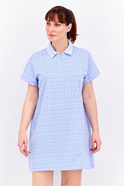 adidas Women Sportswear Fit Short Sleeves Outdoor Dress, Light Blue