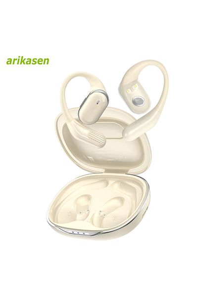 Choice WHITE Bluetooth 5.4 Headphones Wireless Open Ear Earbuds 60 Hrs Playtime Dual Mic Clear Call Sports
