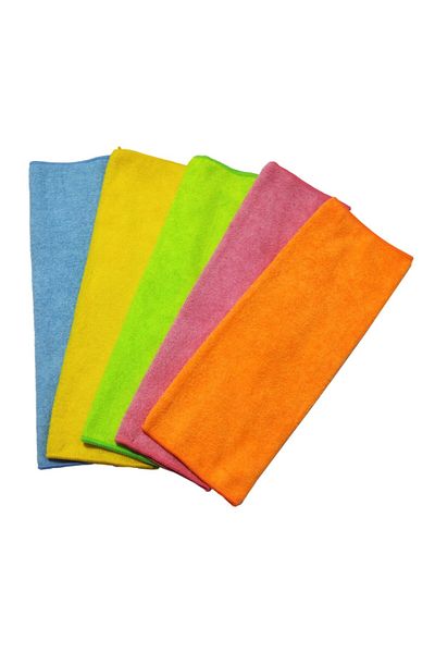 AUTOSMART 10-Piece Lint-Free Foldable Microfiber Cloth Multicolor 40 x 40cm