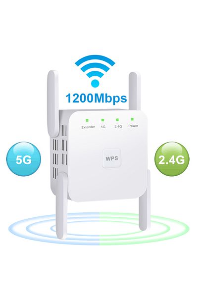 Choice مقوي إشارة واي فاي 5G أبيض 1200 متر من الولايات المتحدة الأمريكية، مقوي إشارة واي فاي 5G، موسع شبكة واي فاي 12