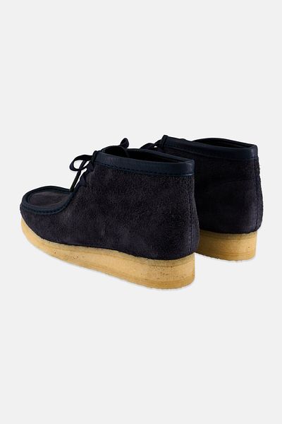 CLARKS Men Standard Wallabee Lace Up Ankle Boots, Navy