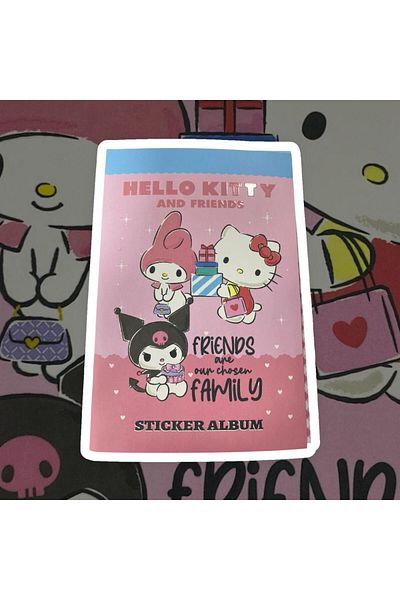 tüftürük Hello Kitty and Friends Kuromi My Melody Sticker Album 16 Sheets