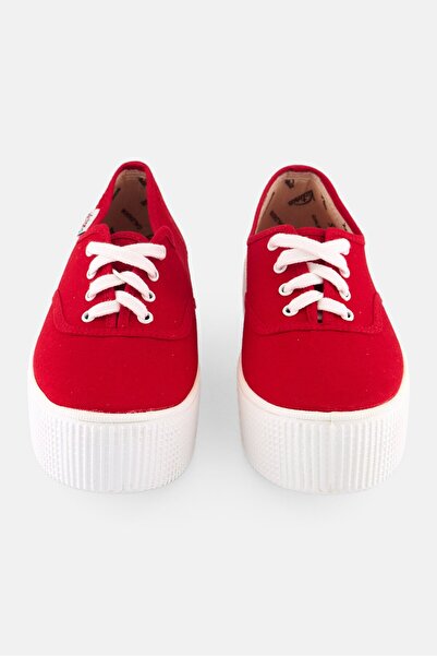 Victoria Women 1915 Doble Lona Lace Up Outdoor Shoes, Red