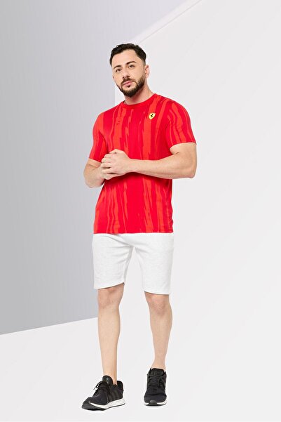Puma x Scuderia Ferrari Men Sportswear Fit Short Sleeve Training T-Shirt, Red