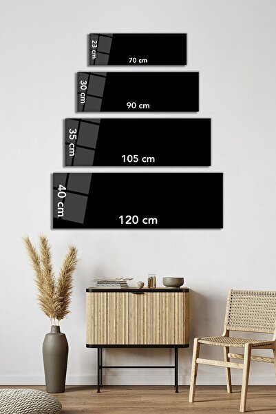 Vitrovelo Mavi Yansıma Dağlar Doğa Panoramik Cam Tablo, Darbelere Dayanıklı Kırılmaz Cam, Hediyelik