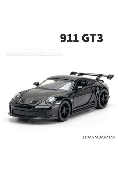 Choice BLACK-NO BOX 1: 32 Parsche 911 GT3 sport Alloy Car Model Diecasts Toy With Sound and Light Vehicles