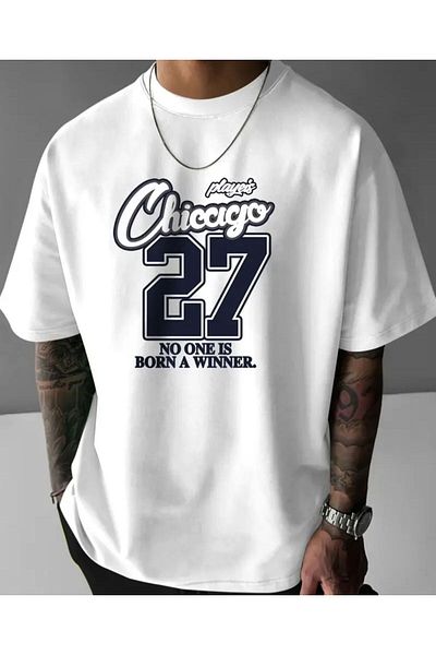 Medinenur Chiccigo Text Λεπτομερές Basic T-Shirt