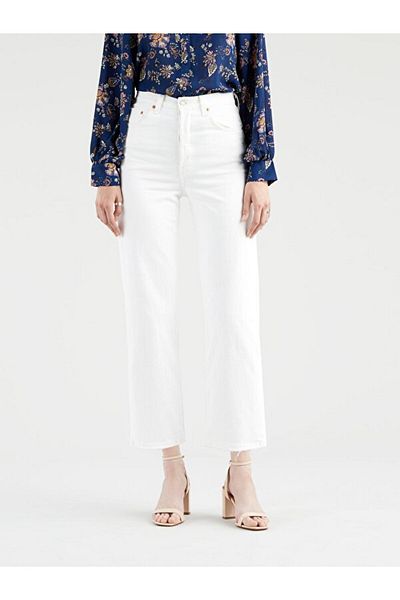 Levi's Ribcage Straight Ankle Women's Jean Trousers - Cloud over