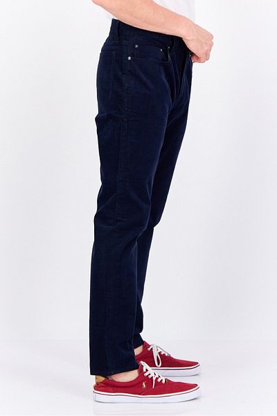 GAP Men Slim Fit Textured Corduroy Pants, Navy