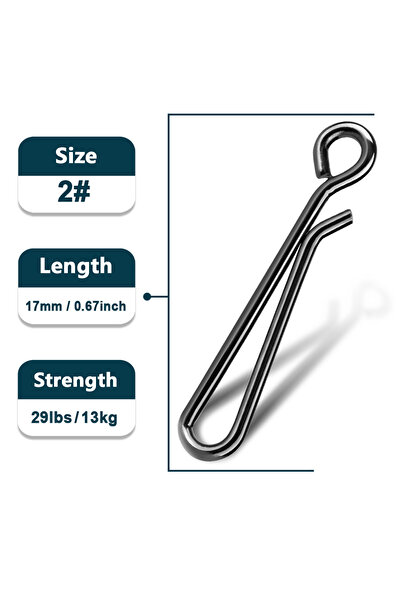 Choice 50 قطعة مقاس 2 14 مم 9 كجم مشبك صيد 50 إلى 200 قطعة مشبك طُعم صيد من ا...