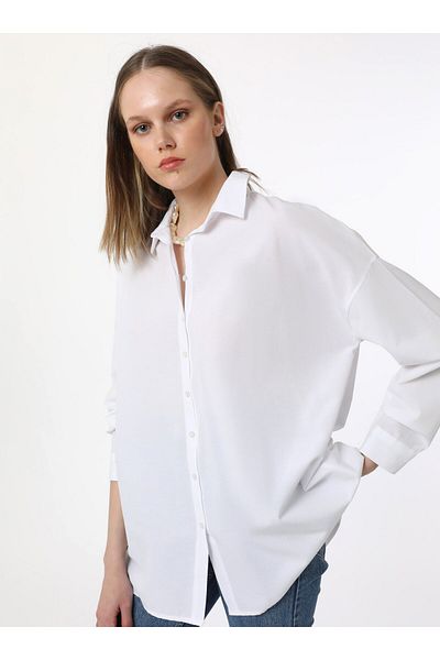 Benin Regular Fit Poplin Shirt - White - Benin