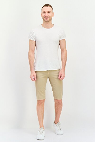 GAS Men Plain Chino Shorts, Beige