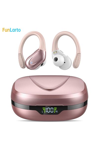 Choice Pink Sport Wireless Headphone TWS Wireless Earphones Bluetooth 5.3 Earbuds with ENC Noise Cancellati