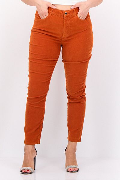 Gant Women Slim Fit Ribbed Corduroy Farla Pants, Rust
