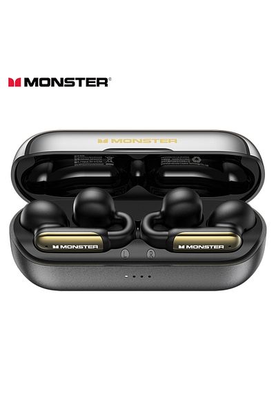 MONSTER Black Monster AC601 TWS Bluetooth Earphones HiFi Stereo HD Call Clip on Headphones Noise Reduction G