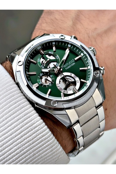 Ferrucci Function Fonksiyonlu 3 Atm Su Geçirmez Çelik Kordon Erkek Kol Saati