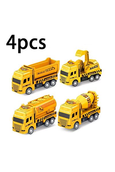 Choice 4pc Engineering 1 Pc Educational Cars Children Kid Pull Back Toy Warrior Engineering Vehicle Model F