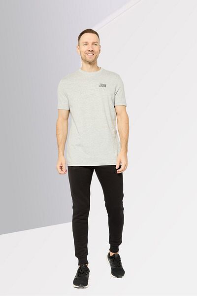 Cerruti 1881 Men Crew Neck Short Sleeve Brand Logo T Shirt, Grey