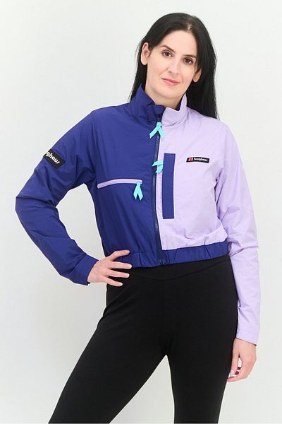 Berghaus Women Embroidered Logo Windbreaker, Lilac/Navy