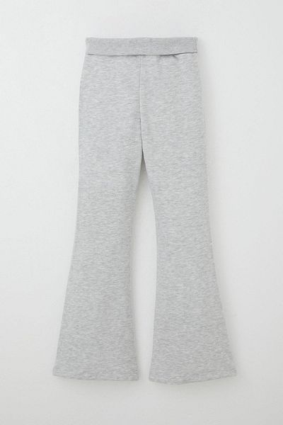 Breeze Leggings for Girls High Waist Flared Leg 8-14 Years, Light Gray Melange