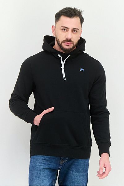 Avalanche Men Hooded Long Sleeve Brand Logo Sweatshirt, Black