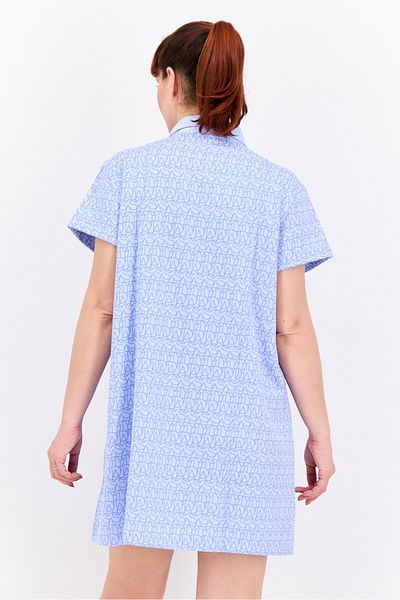 adidas Women Sportswear Fit Short Sleeves Outdoor Dress, Light Blue