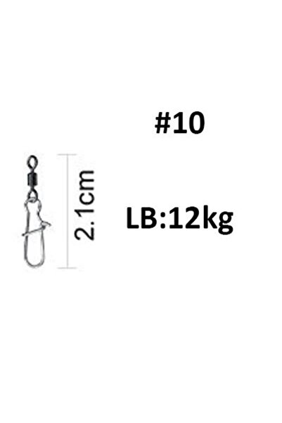 Choice مقاس 10 50 قطعة #2/4/6/8/10/12 محمل موصل دوار لصيد الأسماك موصل دوار ل...