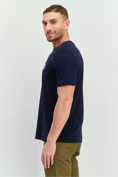 Ben Sherman Men Crew Neck Short Sleeves Brand Logo T-shirt, Navy