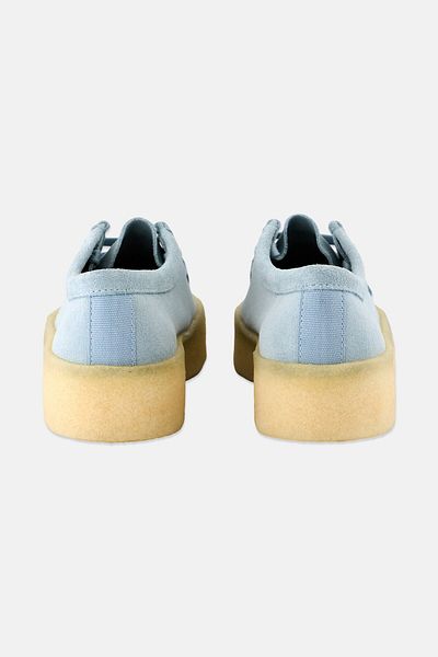 CLARKS Women Standard Wallabee Cup Lace Up Shoes, Sky Blue