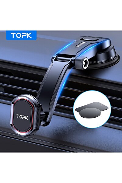 Choice حامل هاتف مغناطيسي للسيارة من TOPK 2 في 1 للوحة القيادة وحامل هاتف بدو...