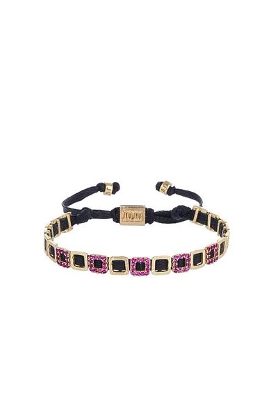 Juju Bronze Mini Square Bracelet With Stones