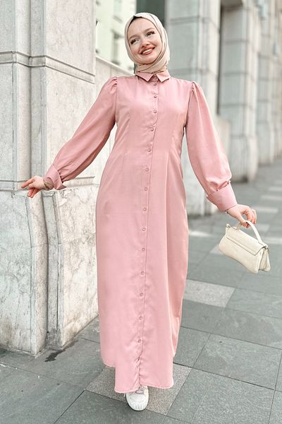 Gizce Belur Powder Dress