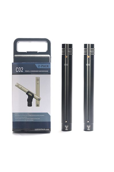 Choice black C02 One Pair Condenser Small-Diaphragm Suspension Pencil Shockproof Clip Microphone Piano Mic