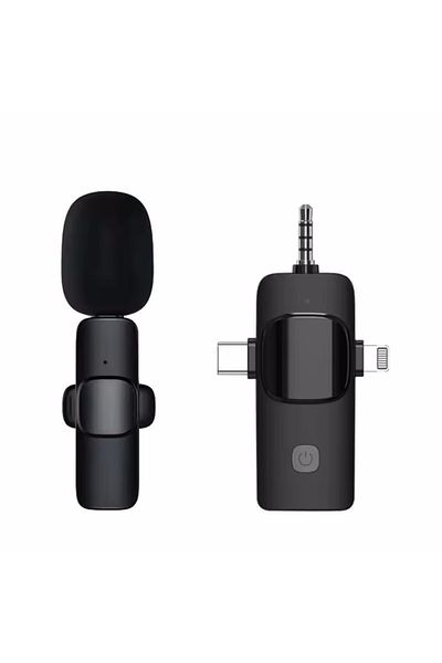 Choice K13-1 Drag 1 Basix 2.4G Wireless Lavalier Microphone 3in1 For iPhone Huawei Xiaomi Samsung Audio Vid