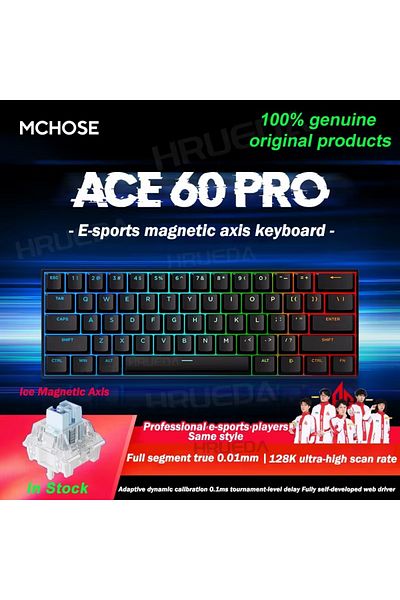 Choice Magnetic Switch Ace60pro-black Ace68 Mchose Ace60 Pro Magnetic Mechanical Keyboard Wired For Gaming