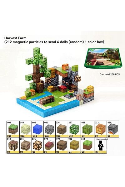 Choice 212pcs Creative Street View Magnetic Building Block Bricks My Famous Scene World Architectural Kit D