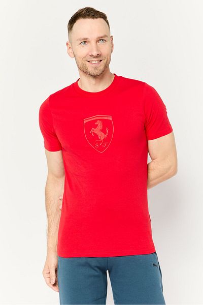 Puma x Scuderia Ferrari Men Sportswear Fit Short Sleeves Training T-shirt, Red