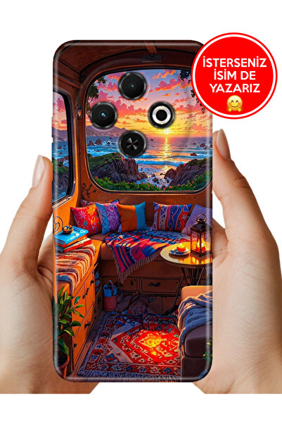 TECNO Spark 30C Kılıf TPU Resimli Silikon Karavan