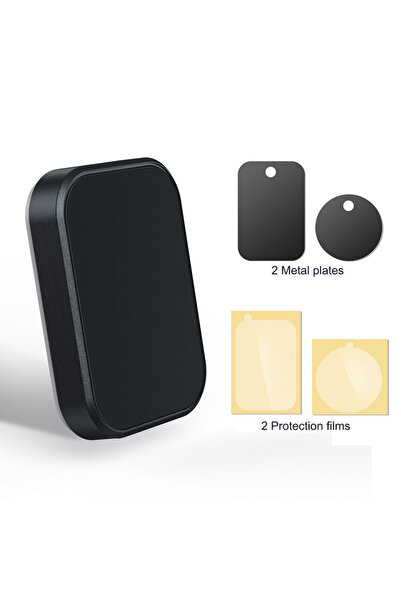 Choice حامل هاتف للسيارة مغناطيسي أسود مستطيل مسطح عالمي للوحة القيادة والثلا...