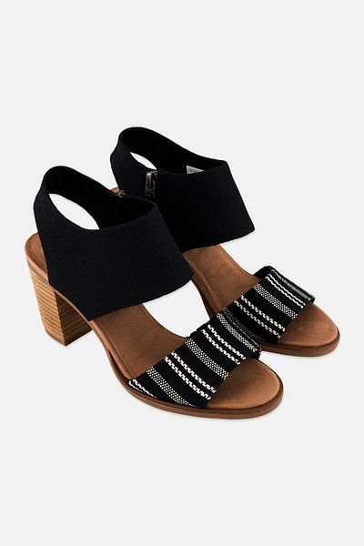 Toms Women Majorca Cutout Zipper Closure Sandals, Black