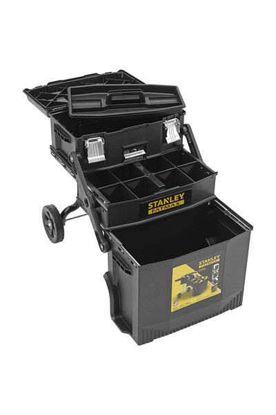 Stanley Durable Metal and Rubber Telescopic Handle FatMax Mobile Work Station Trolley Bag