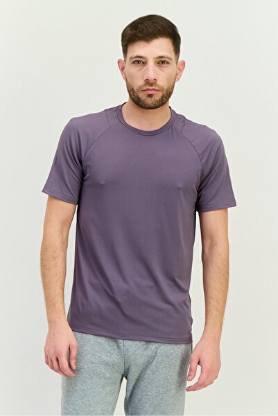 motion تيشيرتات رياضية رجالية بأكمام قصيرة للتدريب، لون أرجواني باهت