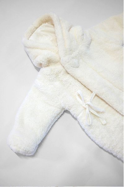 Aressy Welsoft Baby Romper - Hooded, Booties, Plush Teddy, Lined Sleeping Pramsuit Cosmonaut