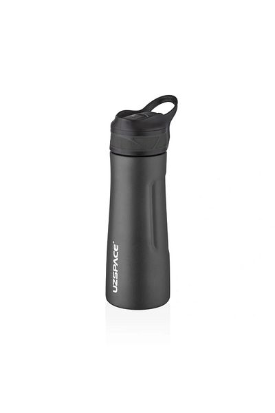 Uzspace Flask with Steel Straw - 9004 480 ml Dark Color
