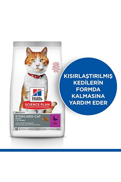 Hill's Hills Sterilised Duck Ördekli Kısırlaştırılmış Kedi Maması 1.5 Kg